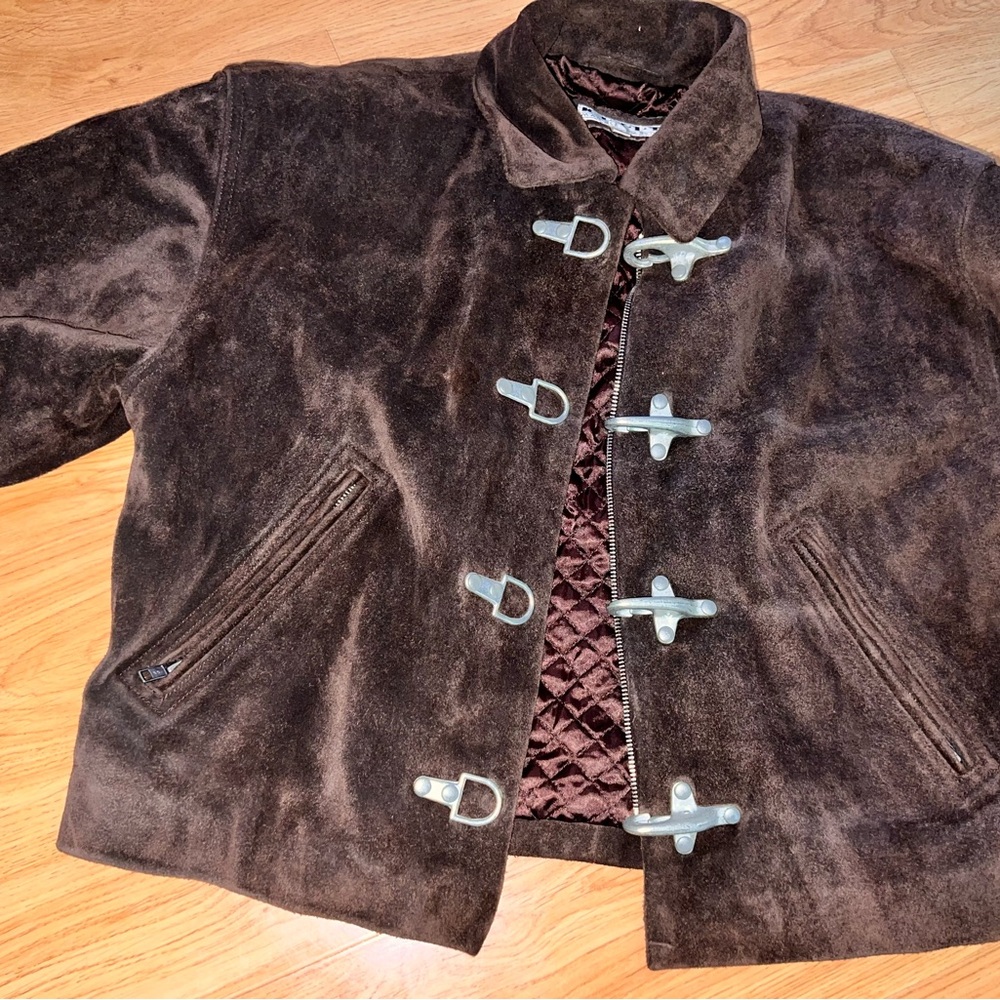 80’s Vintage Jacket   Dark Brown Suede  Small